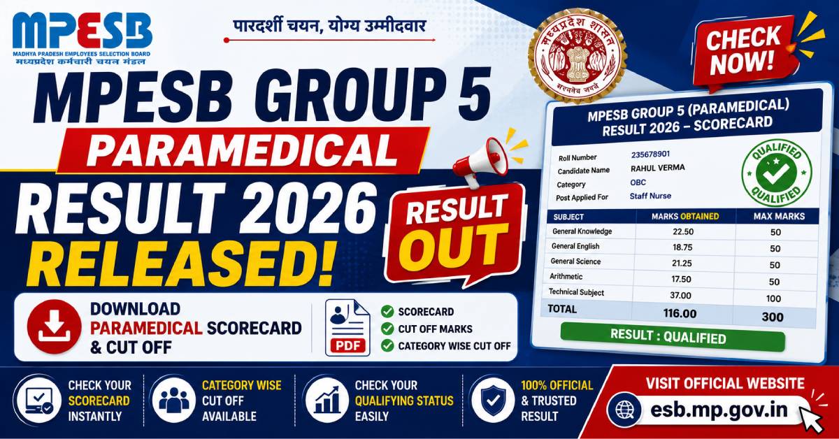 MPESB Group 5 Result 2026